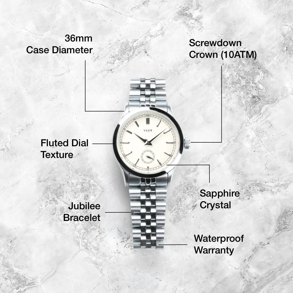 C1 Ceremony Cream - 34mm Quartz - Image 4