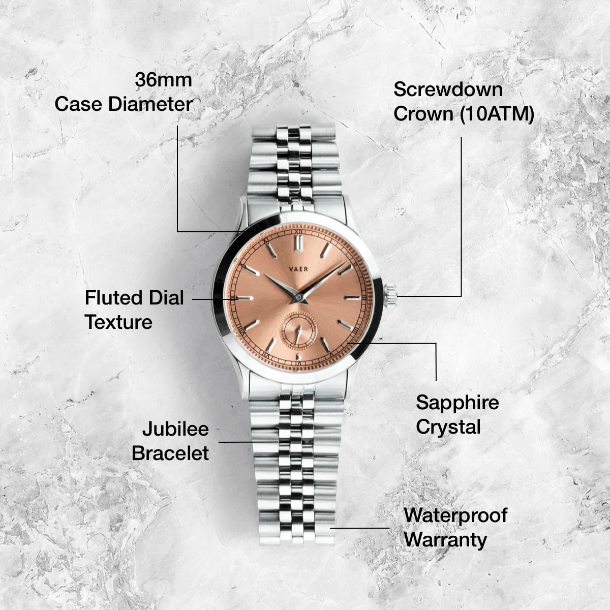 C1 Ceremony Salmon - 36mm Quartz - Image 4