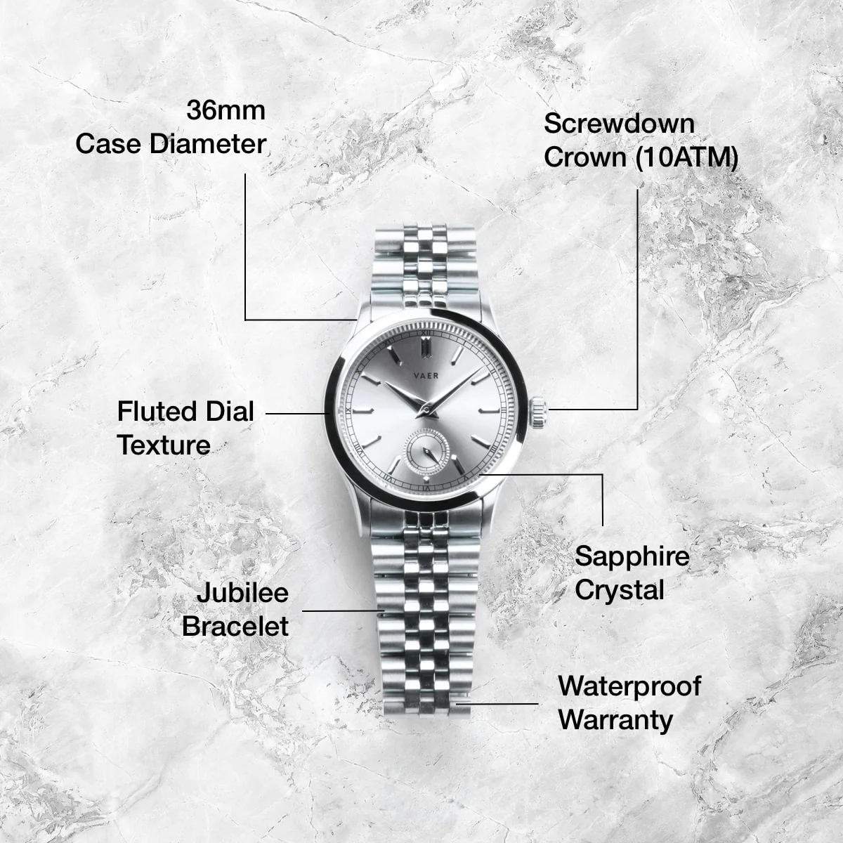 C1 Ceremony Silver - 34mm Quartz - Image 5