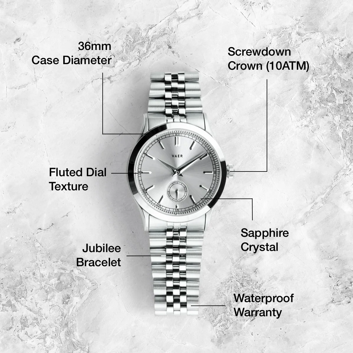 C1 Ceremony Silver - 36mm Quartz - Image 4