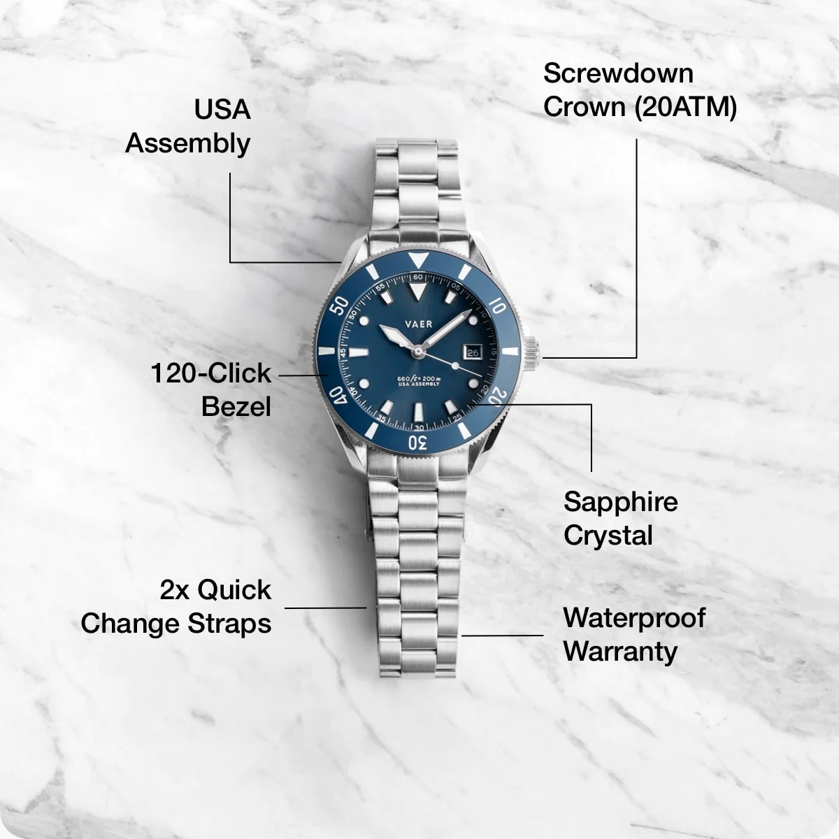 D4 Meridian Navy Matte Solar - 42mm USA - Image 10