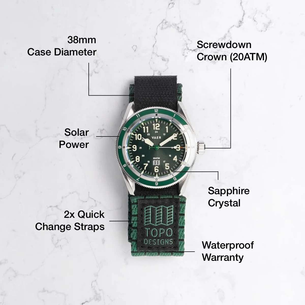 DS4 Topo Designs x W&W Solar Hiker - Green - Image 4