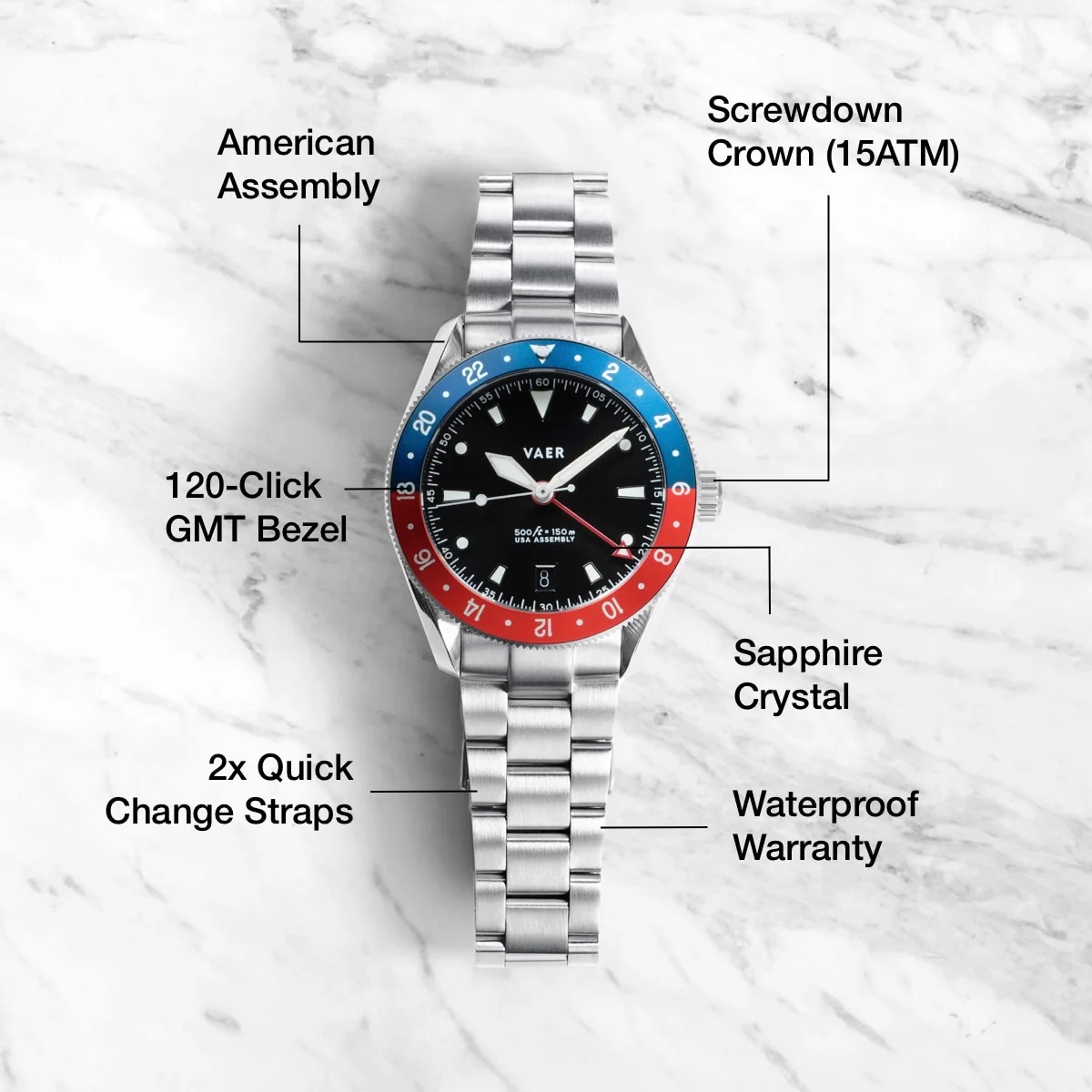 G2 Meridian Navy/Red GMT - 39mm USA - Image 12