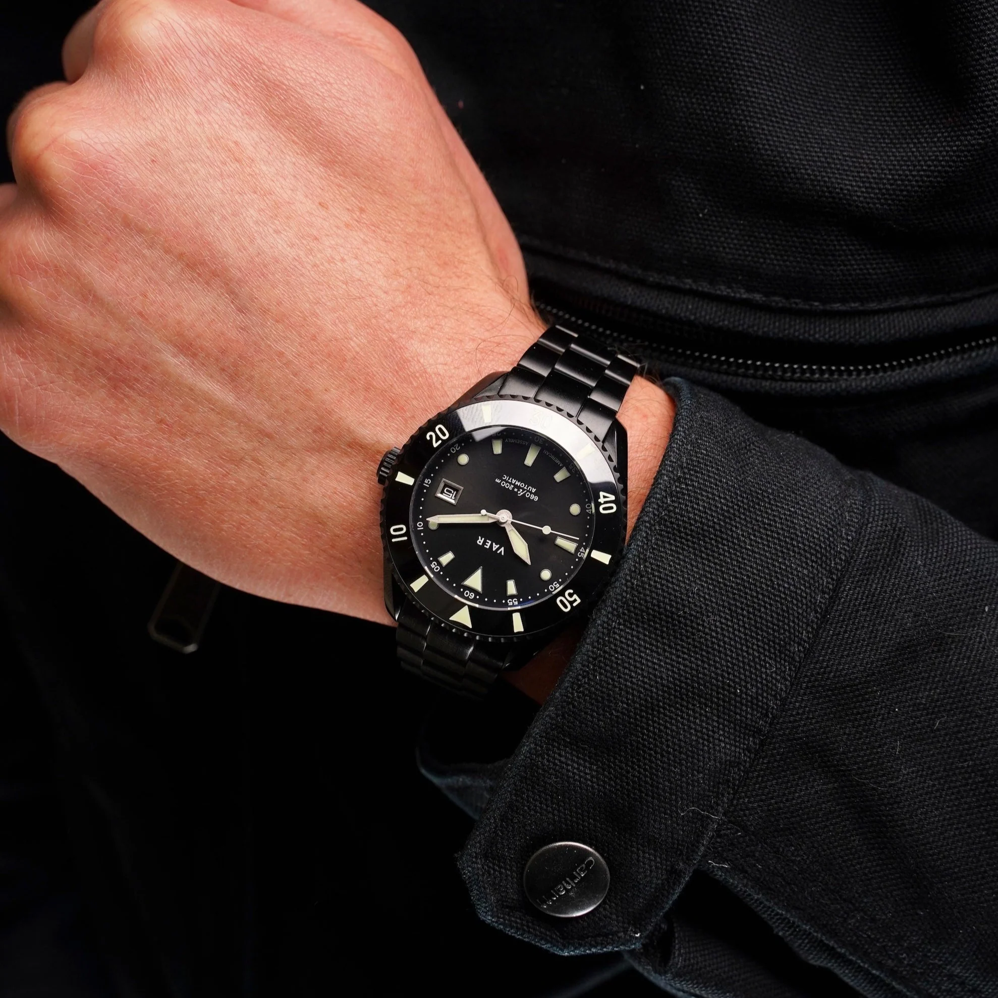 Premium Black PVD Quick Release 3-Link Bracelet - Image 3