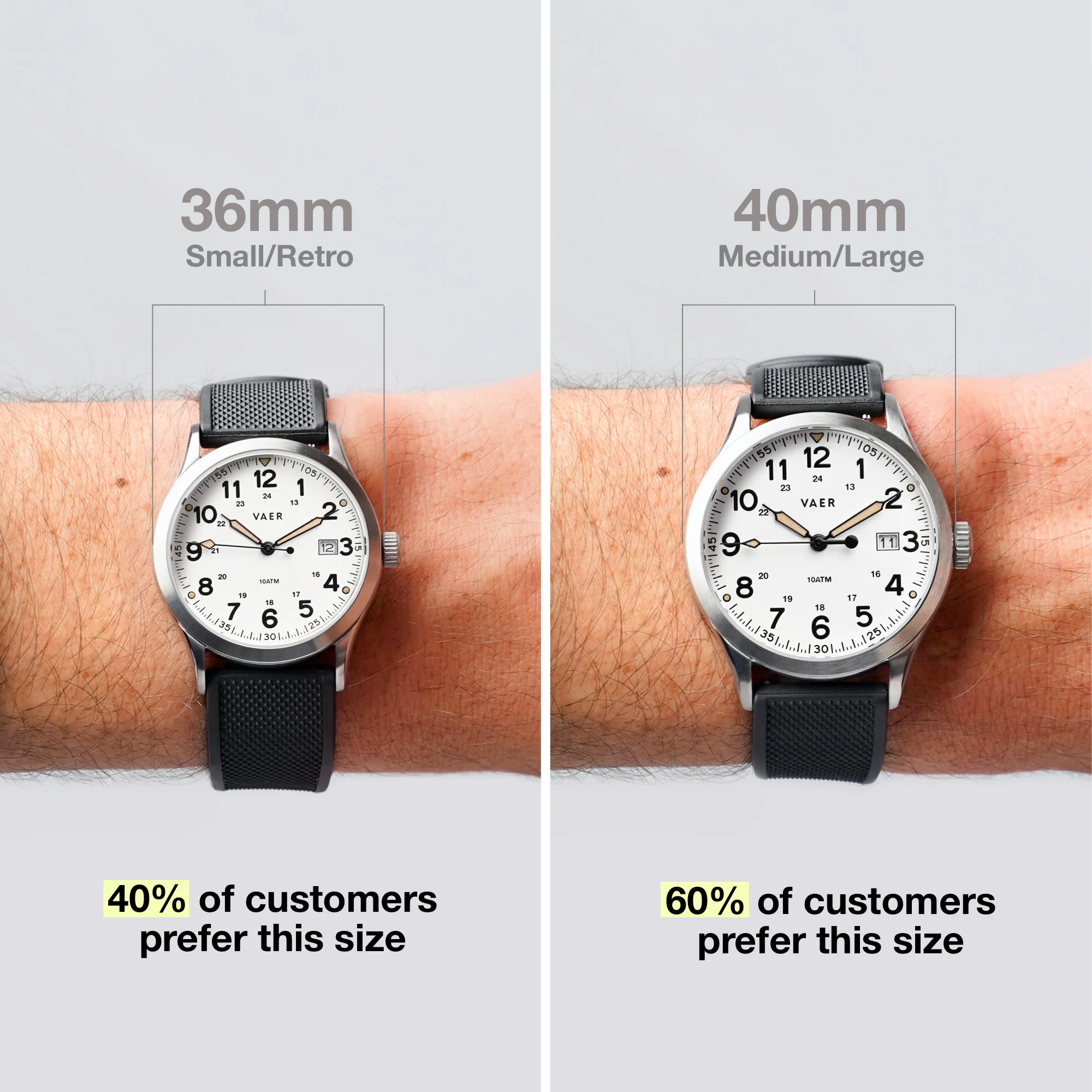 S3 Calendar Field White - 36mm Quartz - Image 3