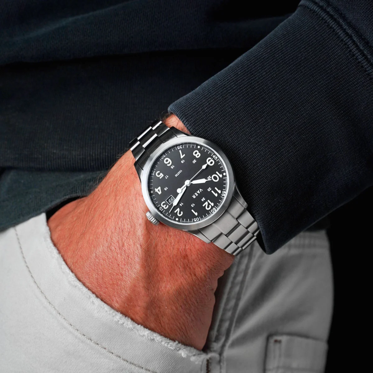 S5 Calendar Field Black - 40mm Quartz - Image 7